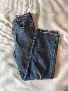 Levi's ribcage Straight ankle Jeans in Dark Blue Wash